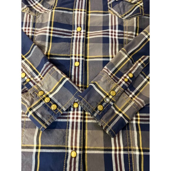 Cruel Girl Plaid Western Shirt Womens XL Used Snap Front 100% Cotton - Picture 5 of 16
